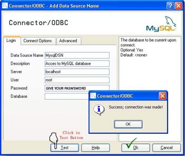 Connector ODBC windows